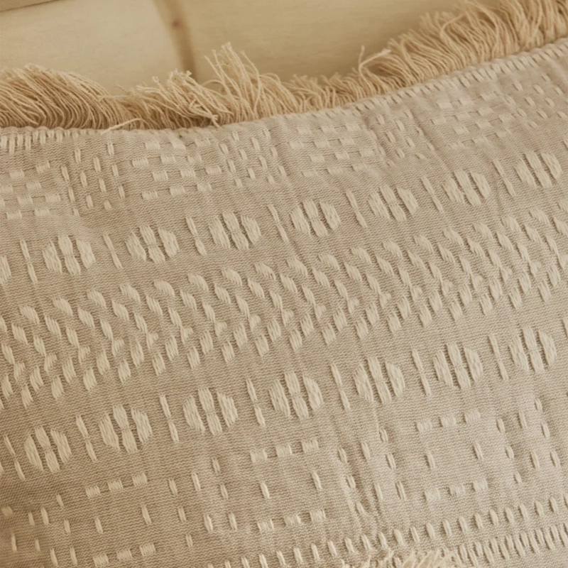 FUNDA COJIN DAKOTA 60X60 BEIGE CALMA HOUSE - 4