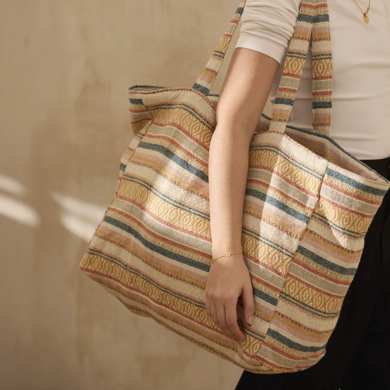 BOLSO ALGODON VEDRA 43X36 MOSTAZA CALMA HOUSE - 2