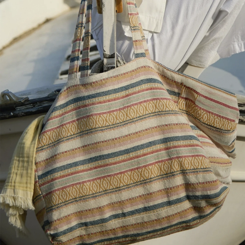 BOLSO ALGODON VEDRA 43X36 MOSTAZA CALMA HOUSE - 5