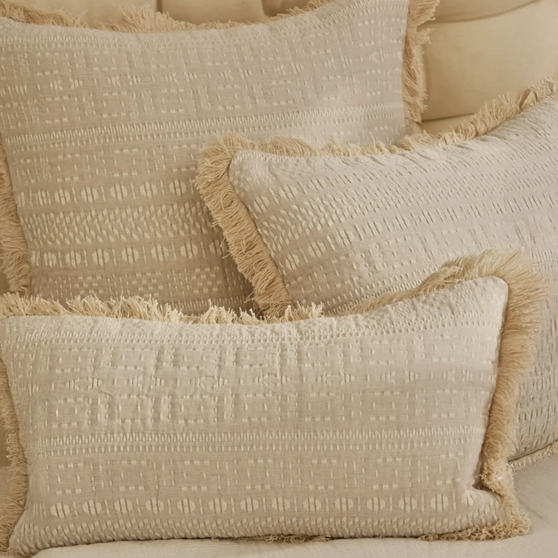 FUNDA COJIN DAKOTA 30X60 BEIGE CALMA HOUSE - 5