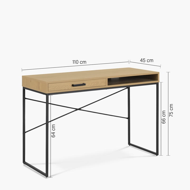 ESCRITORIO SEAFORD C/CAJONERA ROBLE 110X45 FORM - 8