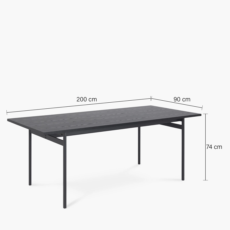 MESA COMEDOR ANGUS NEGRO FORM - 7
