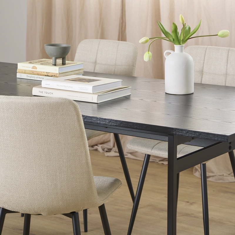 MESA COMEDOR ANGUS NEGRO FORM - 8