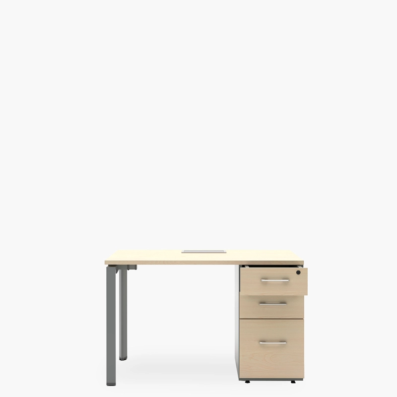 ESCRITORIO NEO CON PASACABLES 120X60 CON CAJONERA MELAMINA - 1