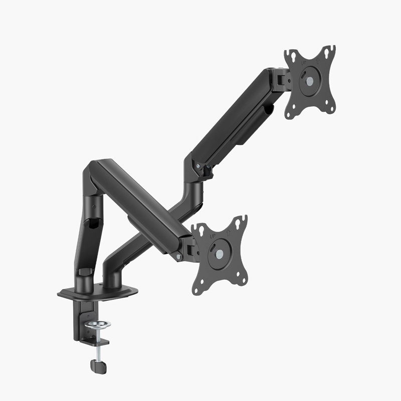 SOPORTE MONITOR ESCRITORIO DOBLE V2 NEGRO FORM - 2