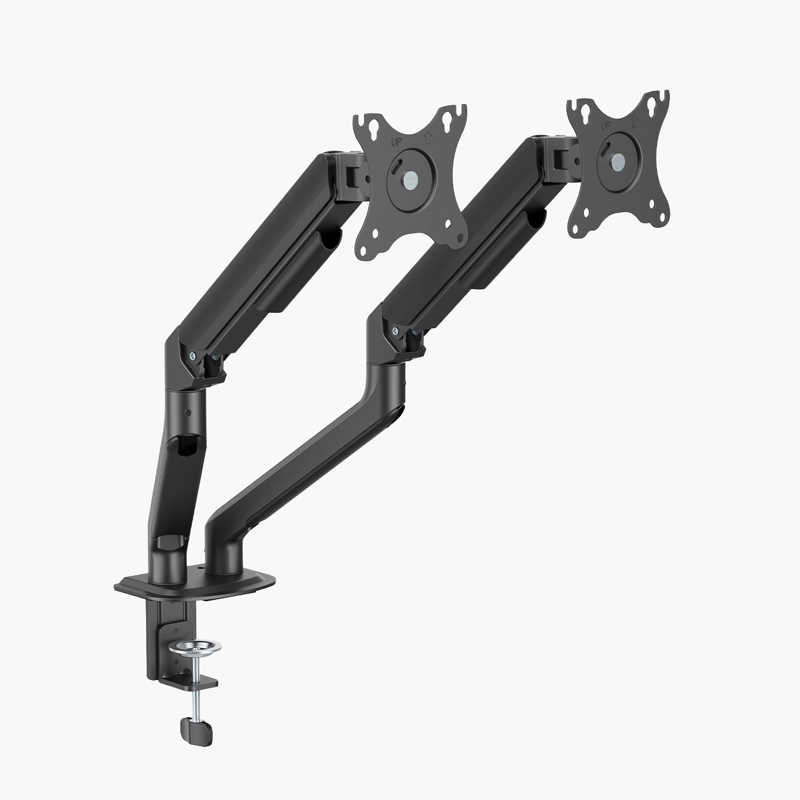 SOPORTE MONITOR ESCRITORIO DOBLE V2 NEGRO FORM - 4