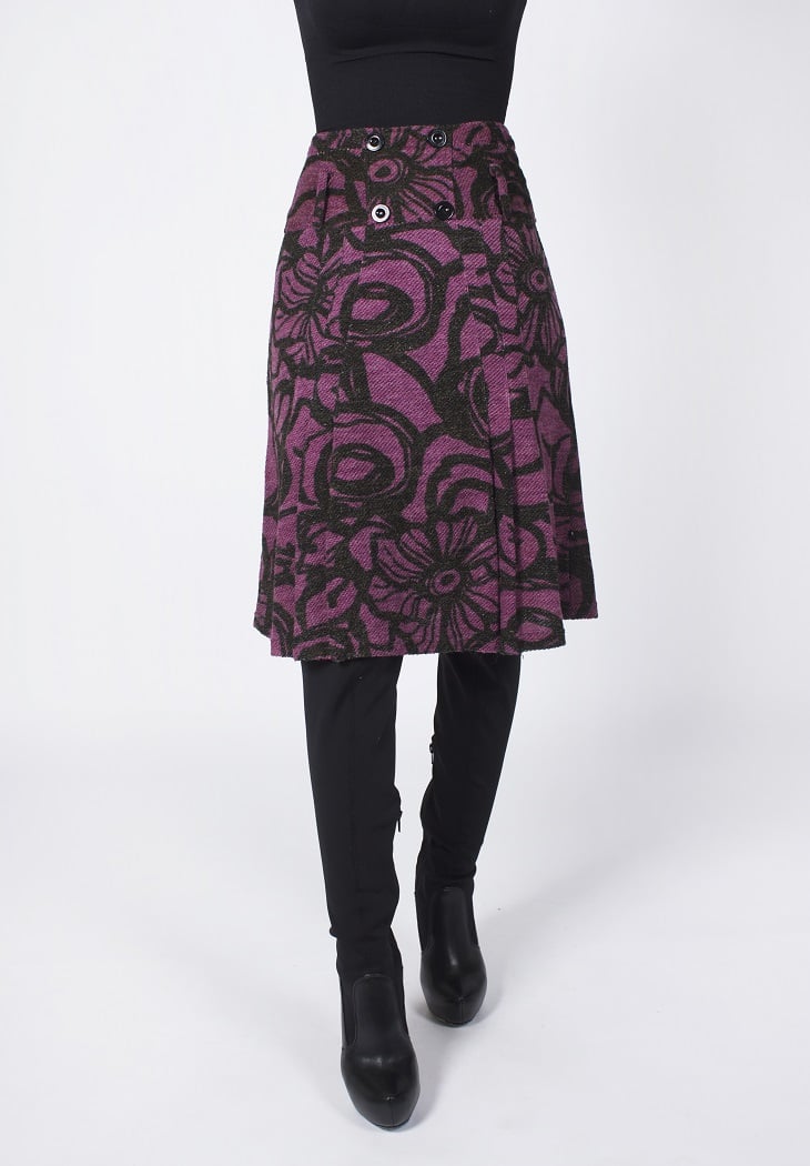 FALDA BOUCLE 3/4 ESTAMPADA - 1