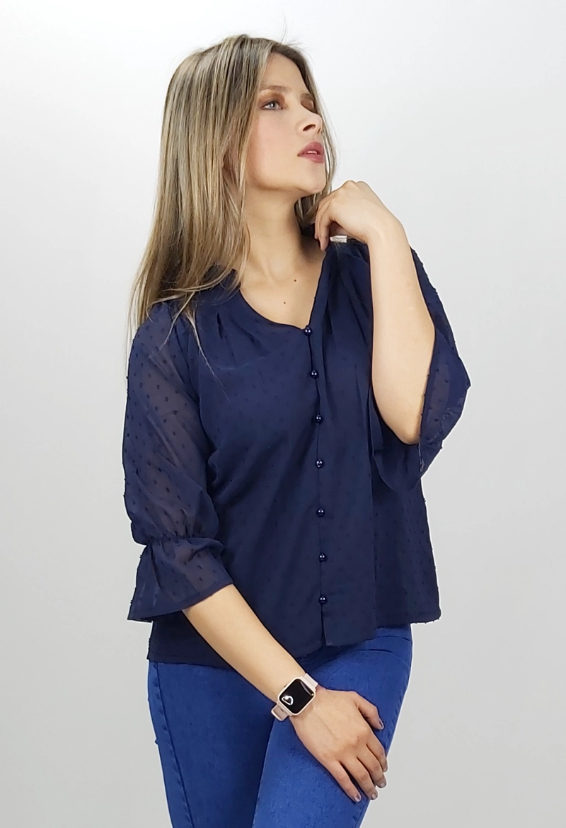 BLUSON CHIFFON JACQUARD - 1