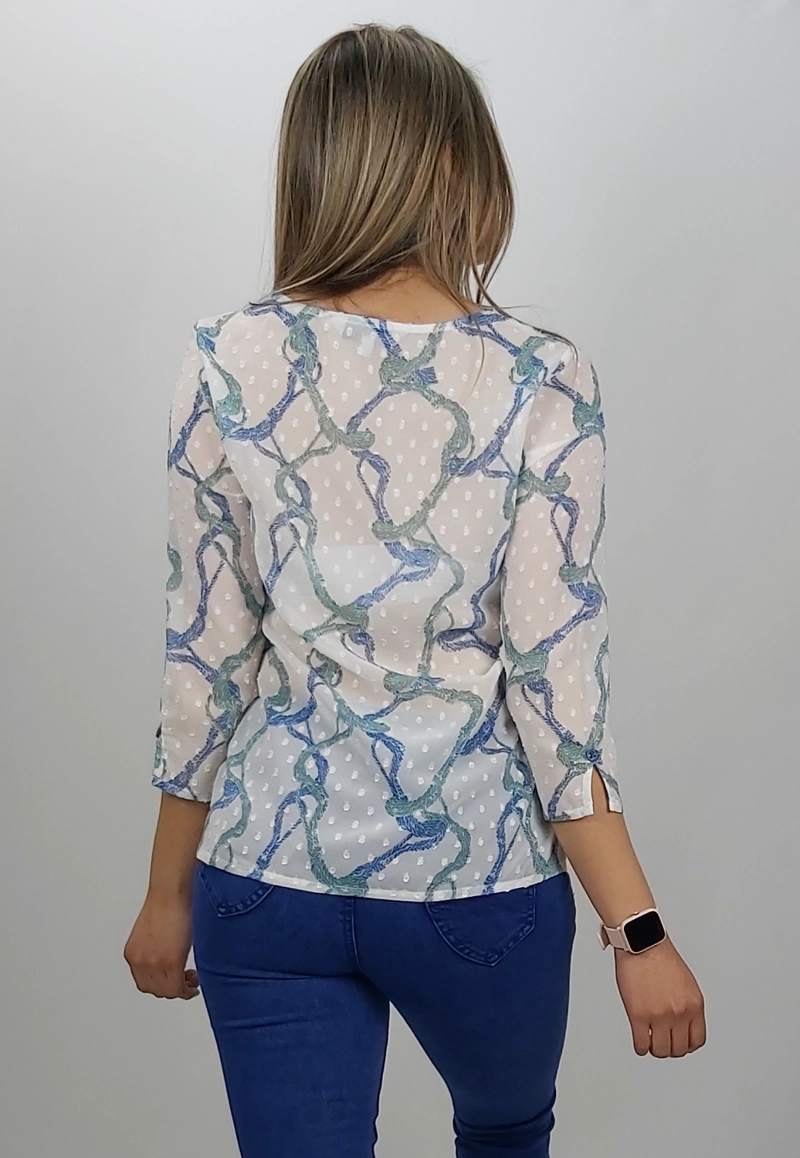 BLUSON CHIFON JACQUARD - 3