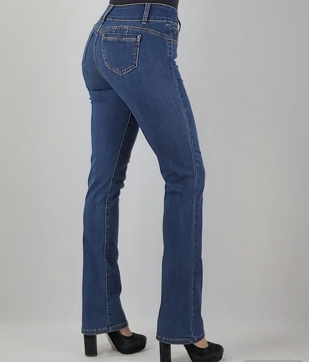 JEANS RECTO TIRO ALTO PUSH UP - 2