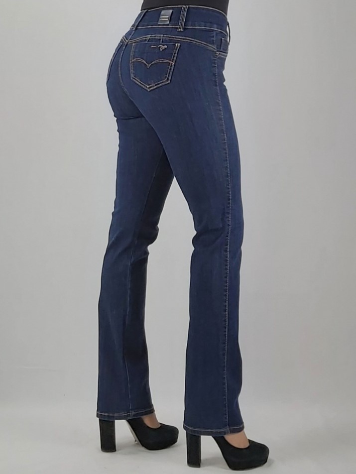 JEANS RECTO TIRO ALTO PUSH UP - 2