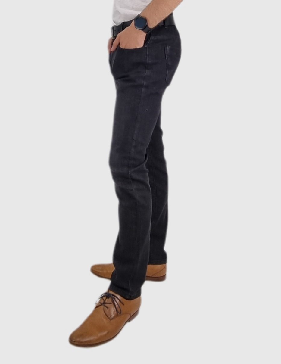 JEANS SKINNY HOMBRE TRAFFIC NEGRO SEMI PITILLO - 3