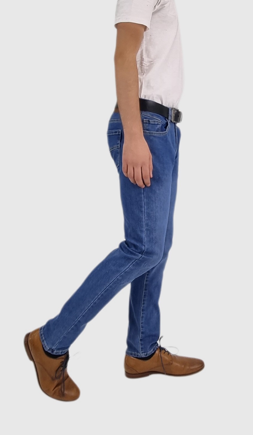 JEANS SKINNY HOMBRE TRAFFIC AZUL CIELO SEMI PITILLO - 2