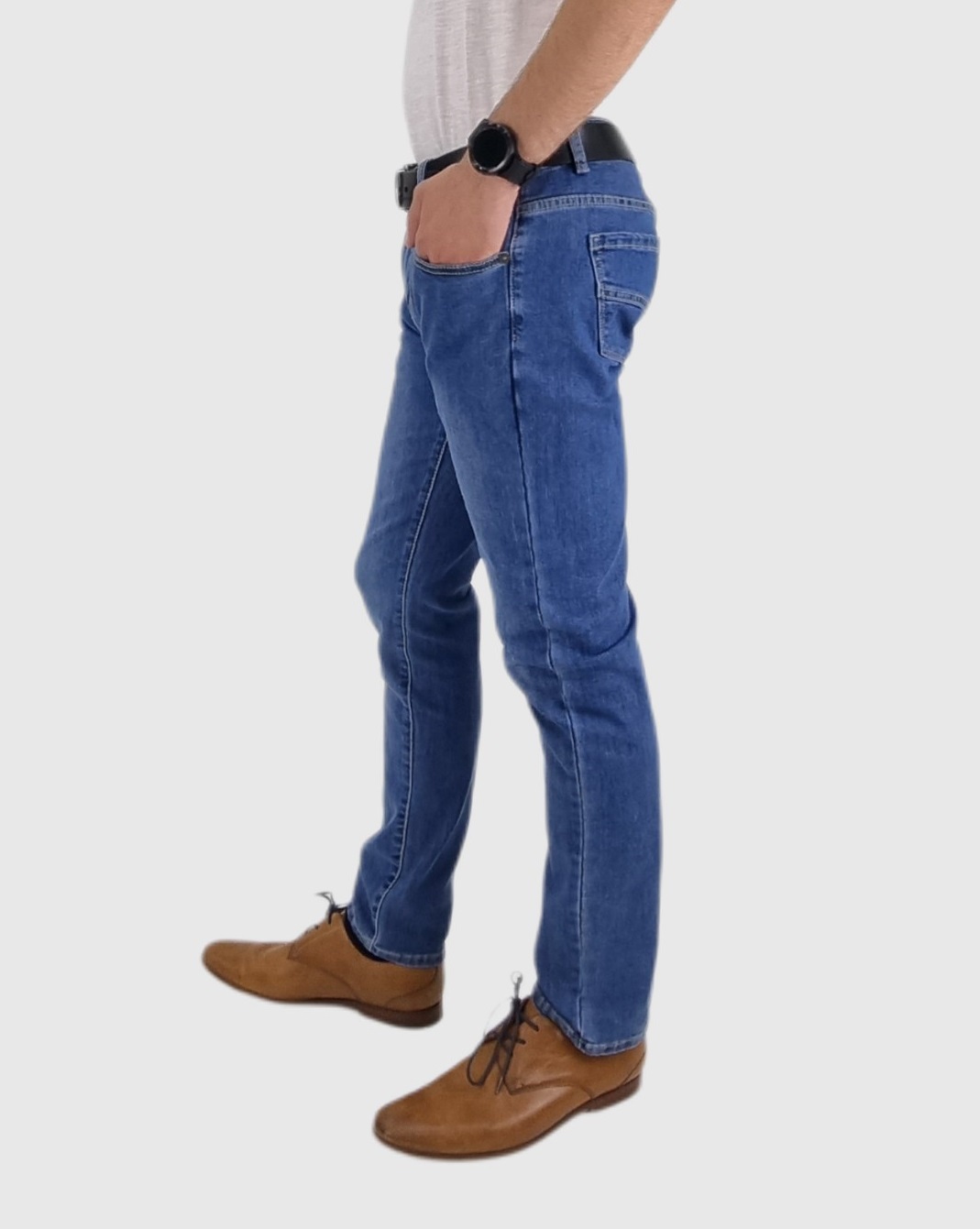 JEANS SKINNY HOMBRE TRAFFIC AZUL CIELO SEMI PITILLO - 3