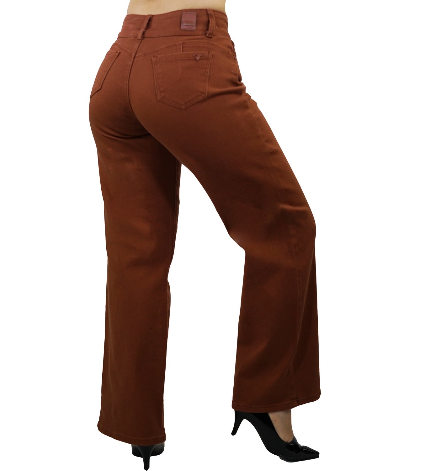 JEANS ALGODÓN MUJER TENTATION LADRILLO WIDE LEG - 1
