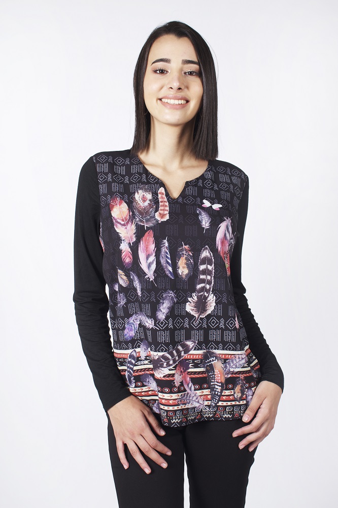 POLERA PRINTER PLUMA - 1