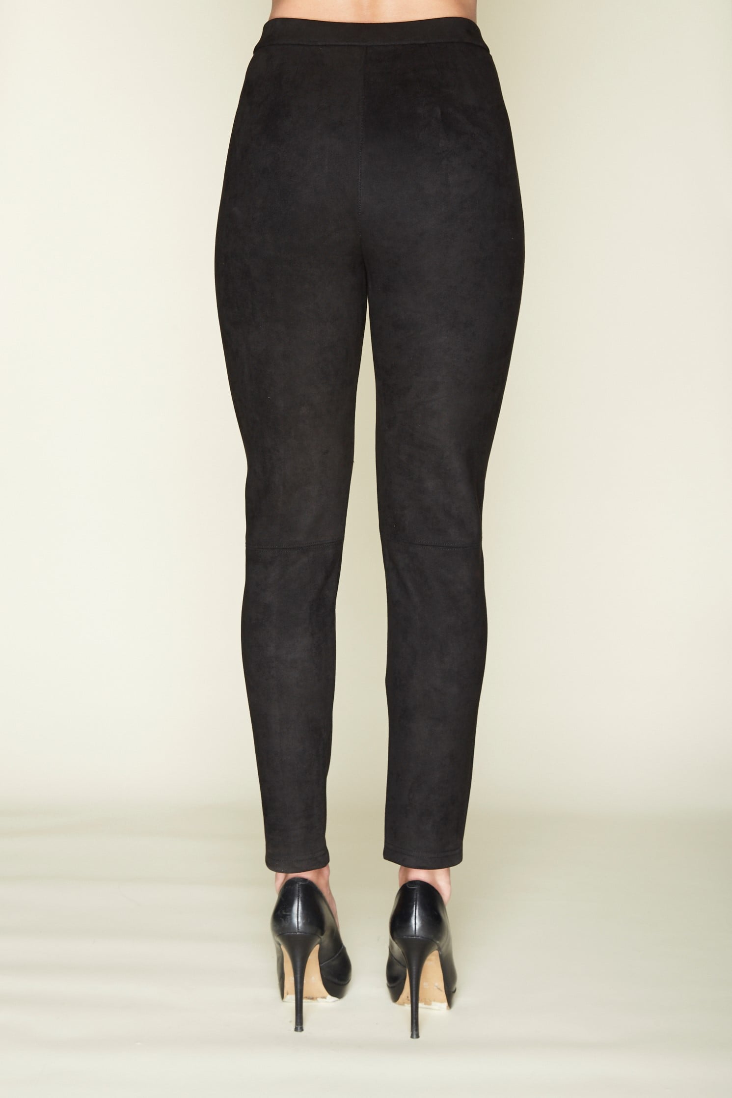 CALZA MUJER TENTATION NEGRO SUEDE CON CIERRE - 4