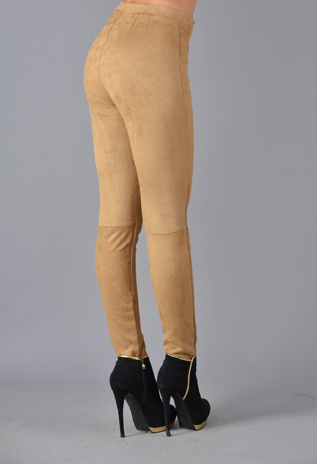 CALZA MUJER TENTATION BEIGE SUEDE CON CIERRE - 2