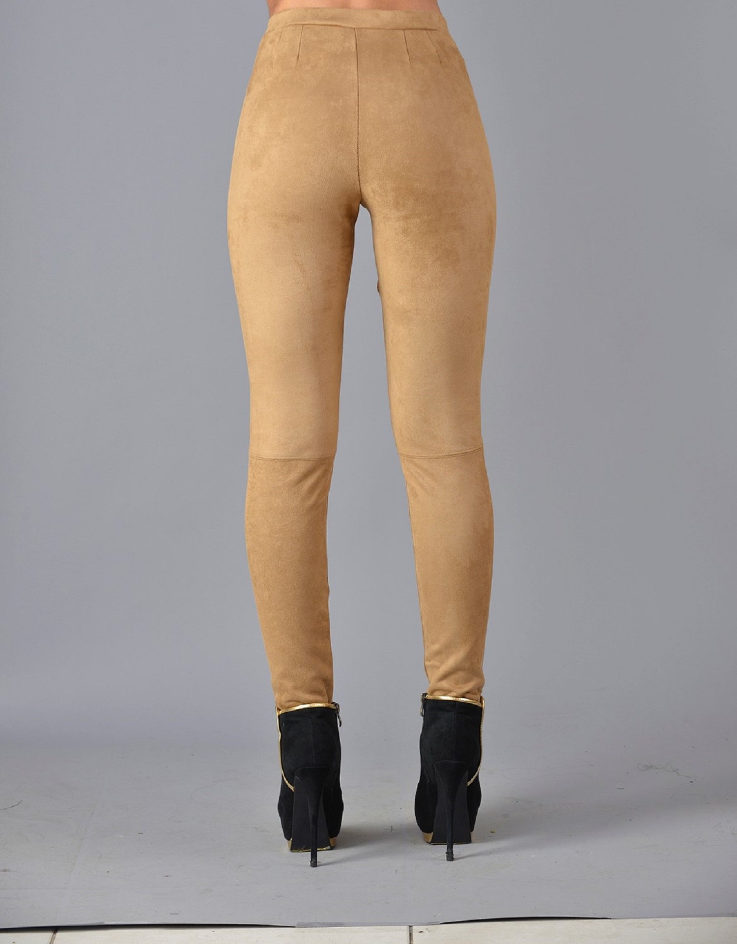 CALZA MUJER TENTATION BEIGE SUEDE CON CIERRE - 4
