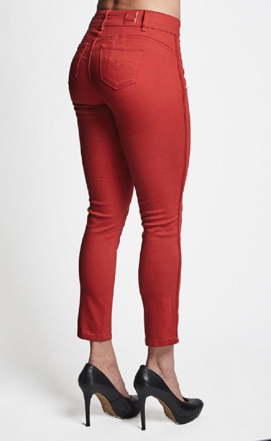 PANTALON MUJER TENTATION TERRACOTA GABARDINA SEMI RECTO - 3