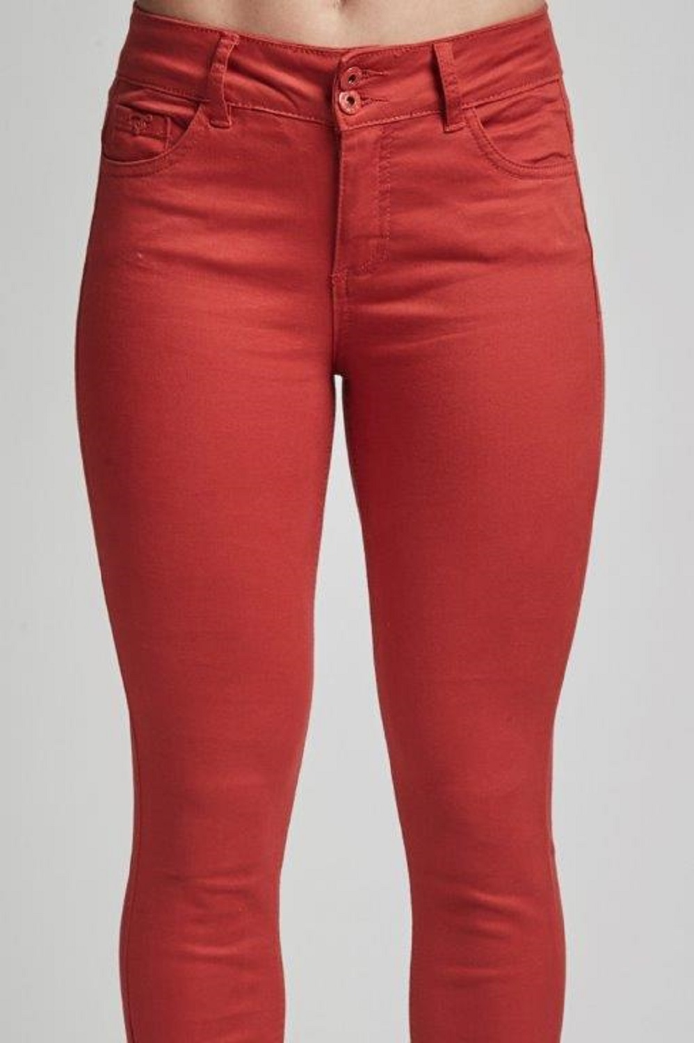 PANTALON MUJER TENTATION TERRACOTA GABARDINA SEMI RECTO - 4