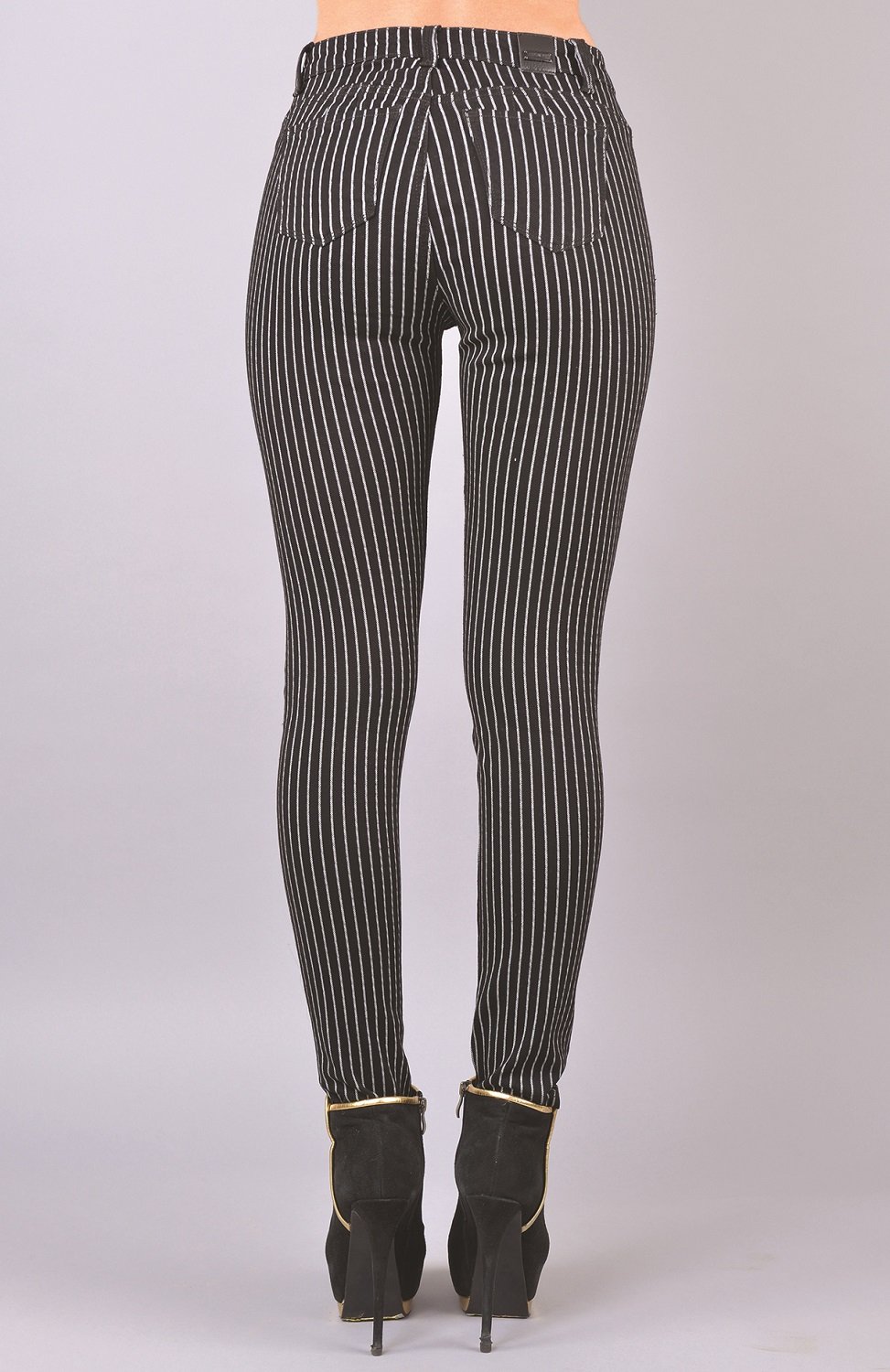 PANTALON MUJER TENTATION NEGRO ESTAMPADO RAYAS - 3