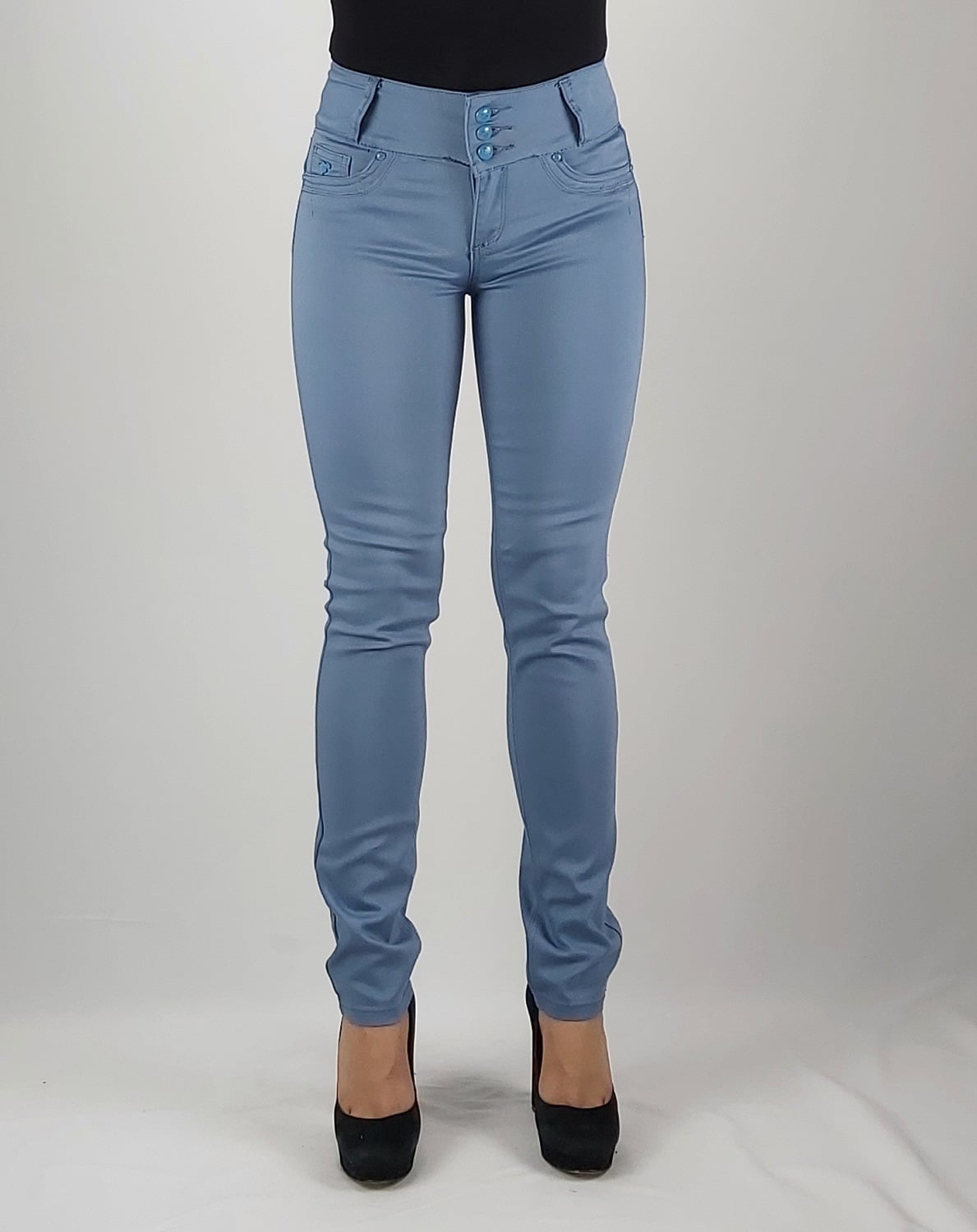 PANTALON MUJER TENTATION CELESTE GABARDINA T.A. - 1