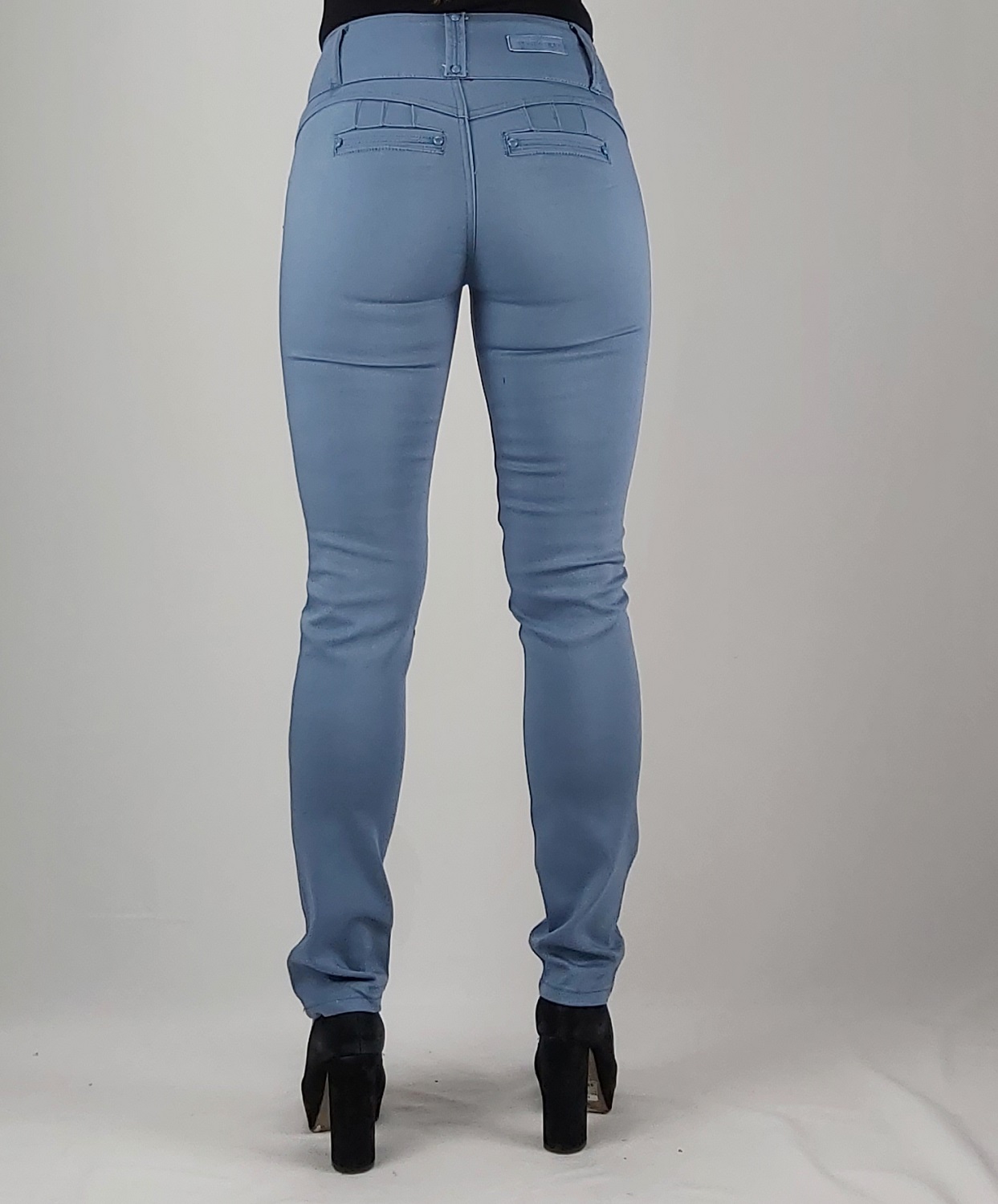 PANTALON MUJER TENTATION CELESTE GABARDINA T.A. - 4