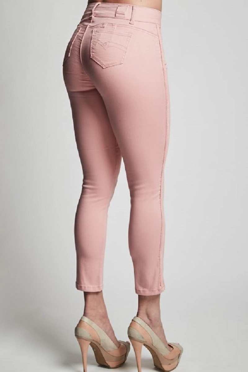 PANTALÓN MUJER TENTATION PALO ROSA TOBILLERO GAB. CORDON COSTADO - 4