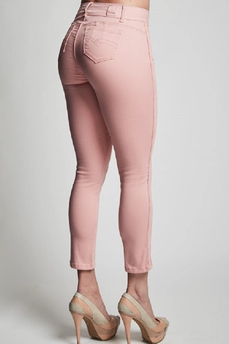 PANTALÓN MUJER TENTATION PALO ROSA TOBILLERO GAB. CORDON COSTADO - 4