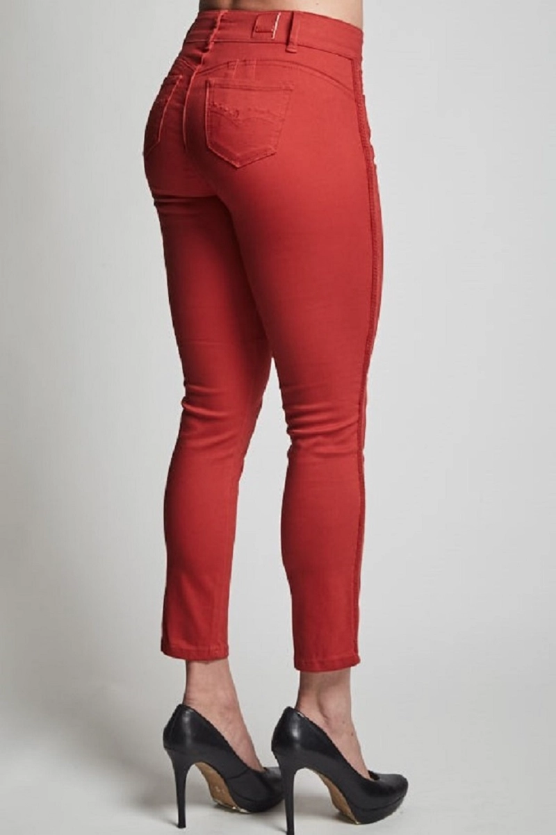 PANTALÓN TENTATION TERRACOTA TOBILLERO GAB. CORDON COSTADO - 2