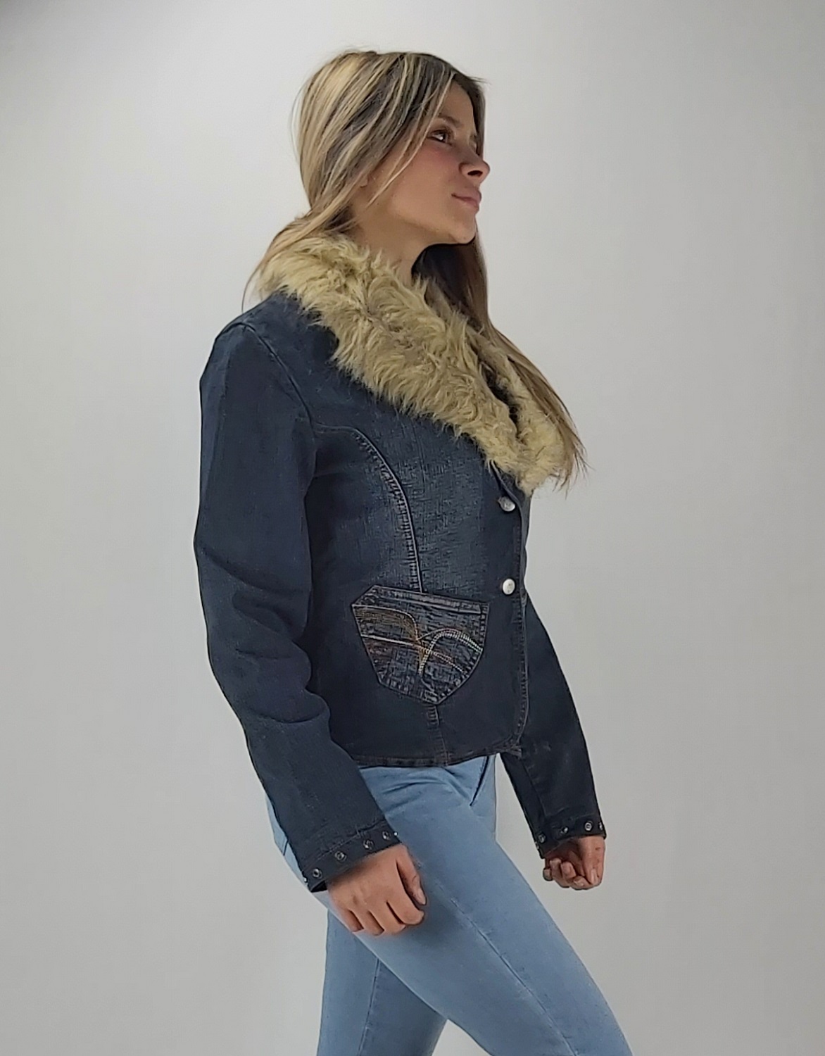 CHAQUETA MEZCLILLA AZUL - 2