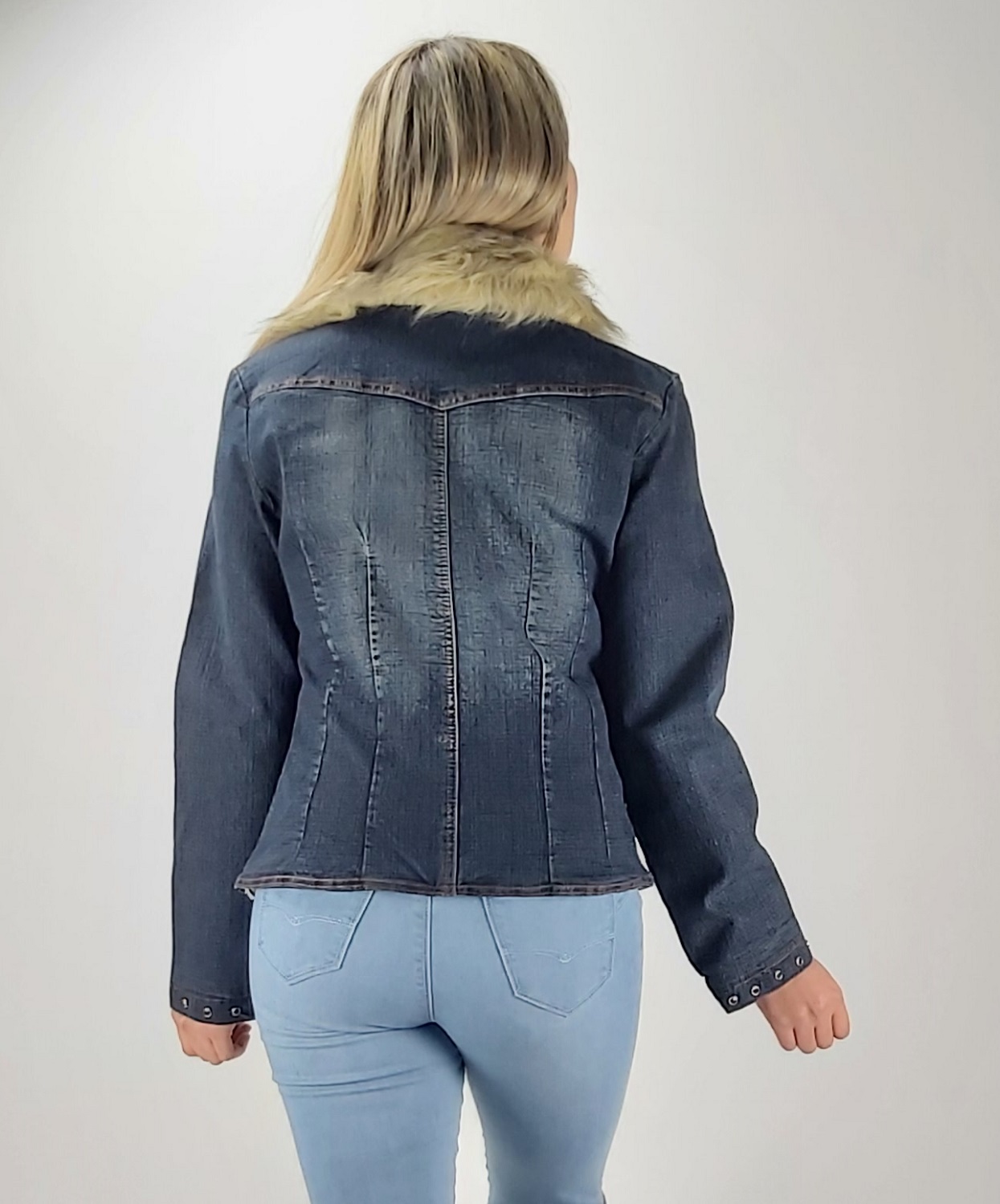 CHAQUETA MEZCLILLA AZUL - 4