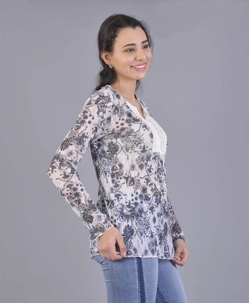 BLUSON ESTAMPADO GRIS - 2