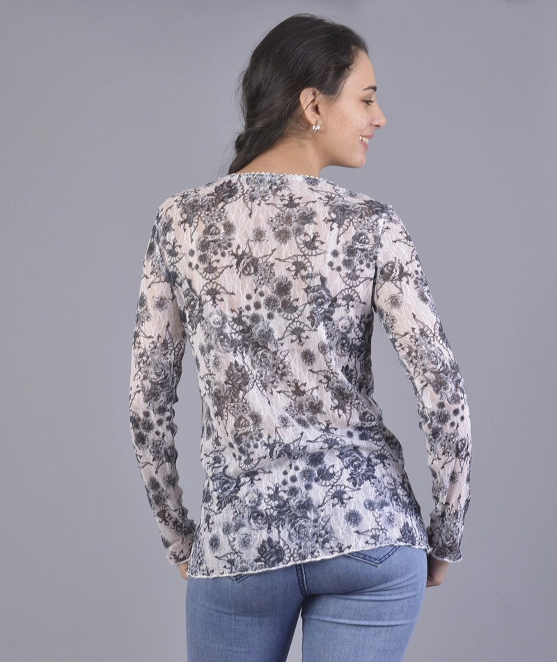 BLUSON ESTAMPADO GRIS - 3