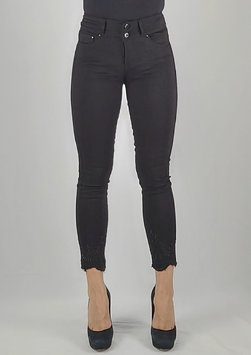 PANTALON TENTATION NEGRO CAPRI - 1