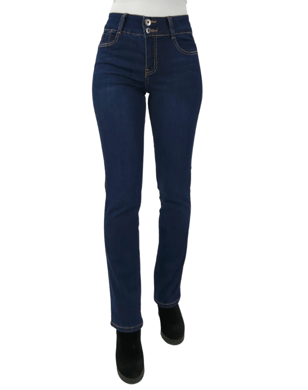 JEANS RECTO BIGOTES T.A. PUSH UP - 1