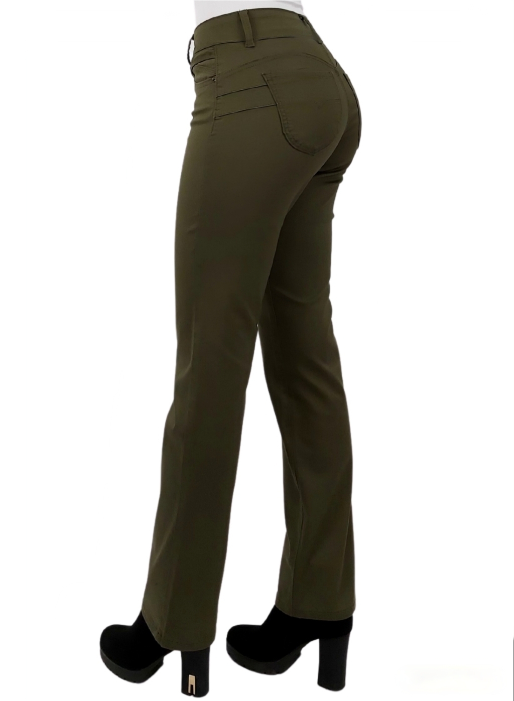 PANTALON ALGODÓN SKINNY MUJER TENTATION NEGRO GABARDINA - 2
