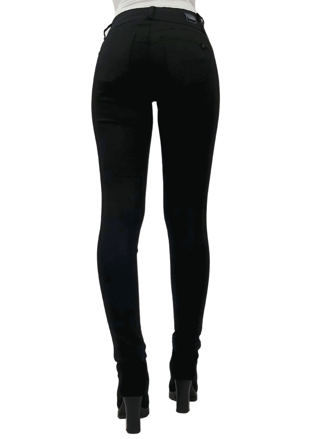 PANTALON ALGODÓN SKINNY MUJER TENTATION NEGRO GABARDINA - 3