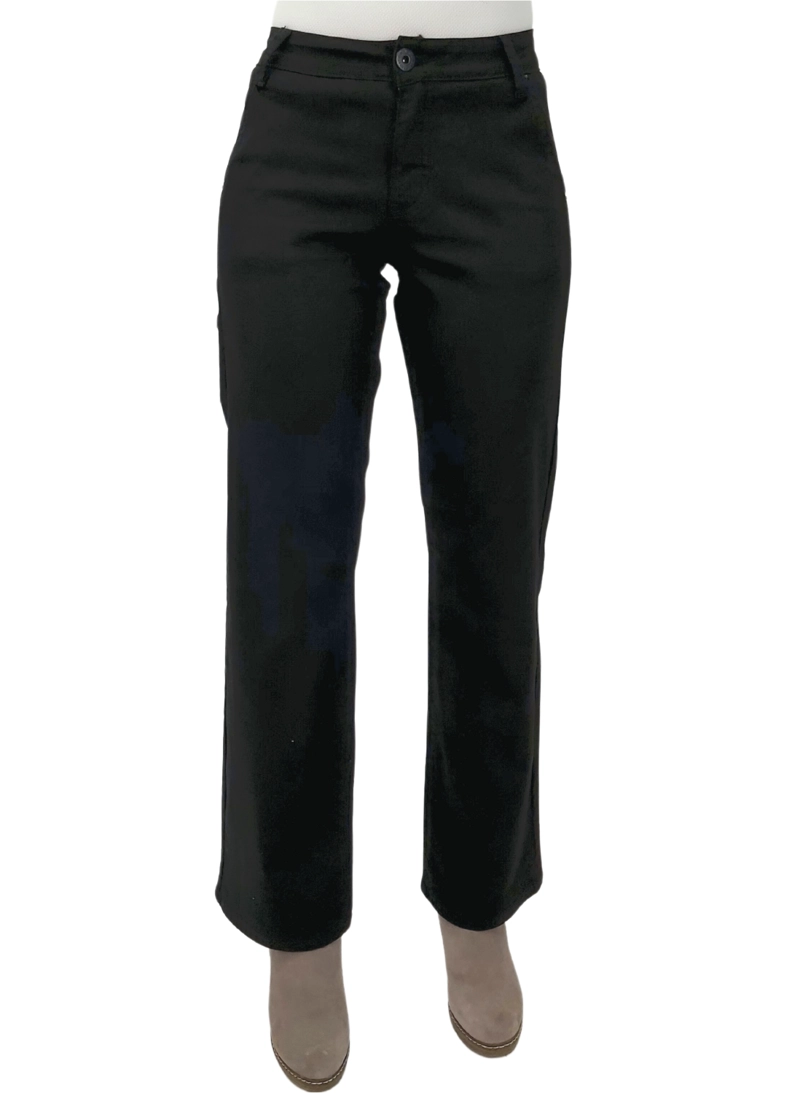PANTALON ALGODÓN PUSH UP MUJER TENTATION NEGRO GABARDINA CARGO - 1