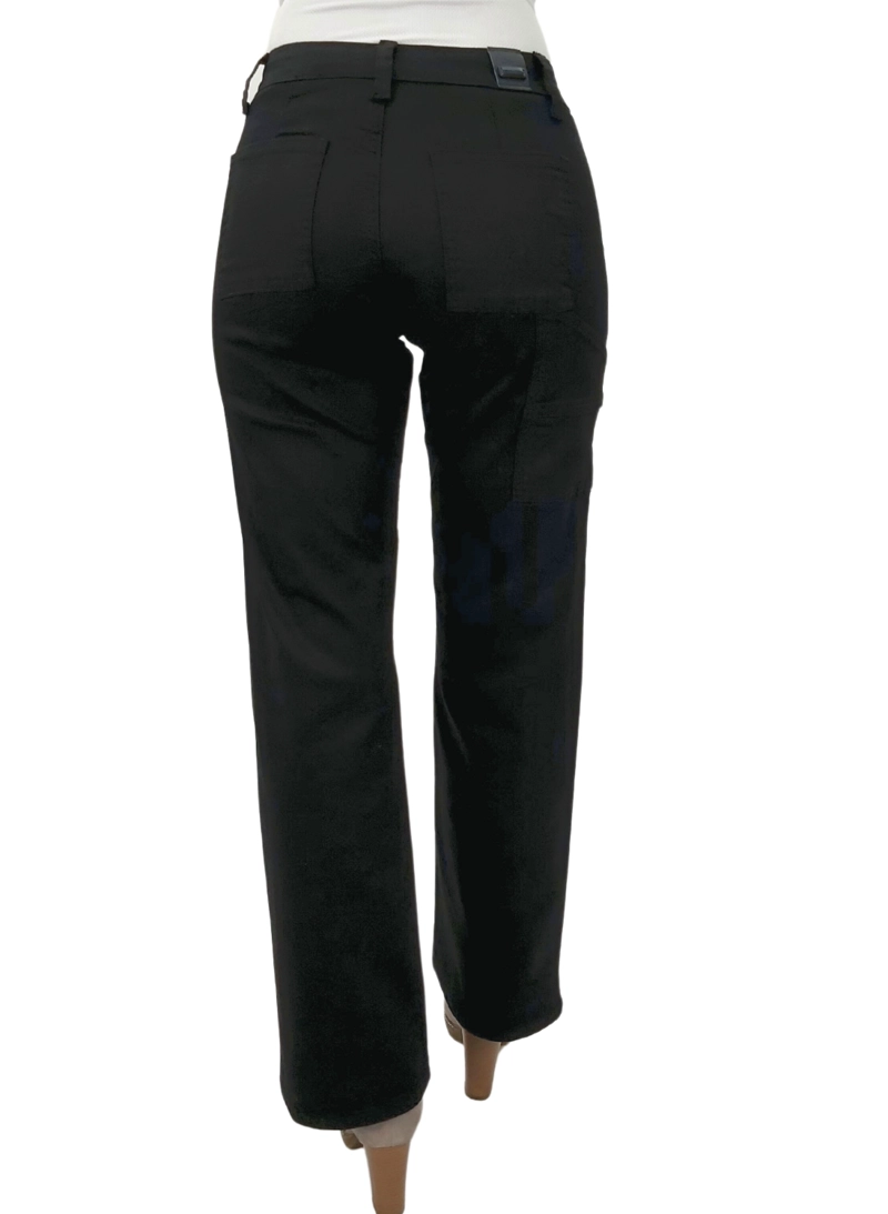 PANTALON ALGODÓN PUSH UP MUJER TENTATION NEGRO GABARDINA CARGO - 3