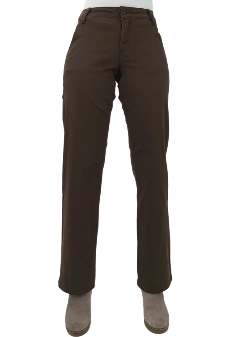 PANTALON ALGODÓN PUSH UP MUJER TENTATION CAFÉ GABARDINA CARGO - 1