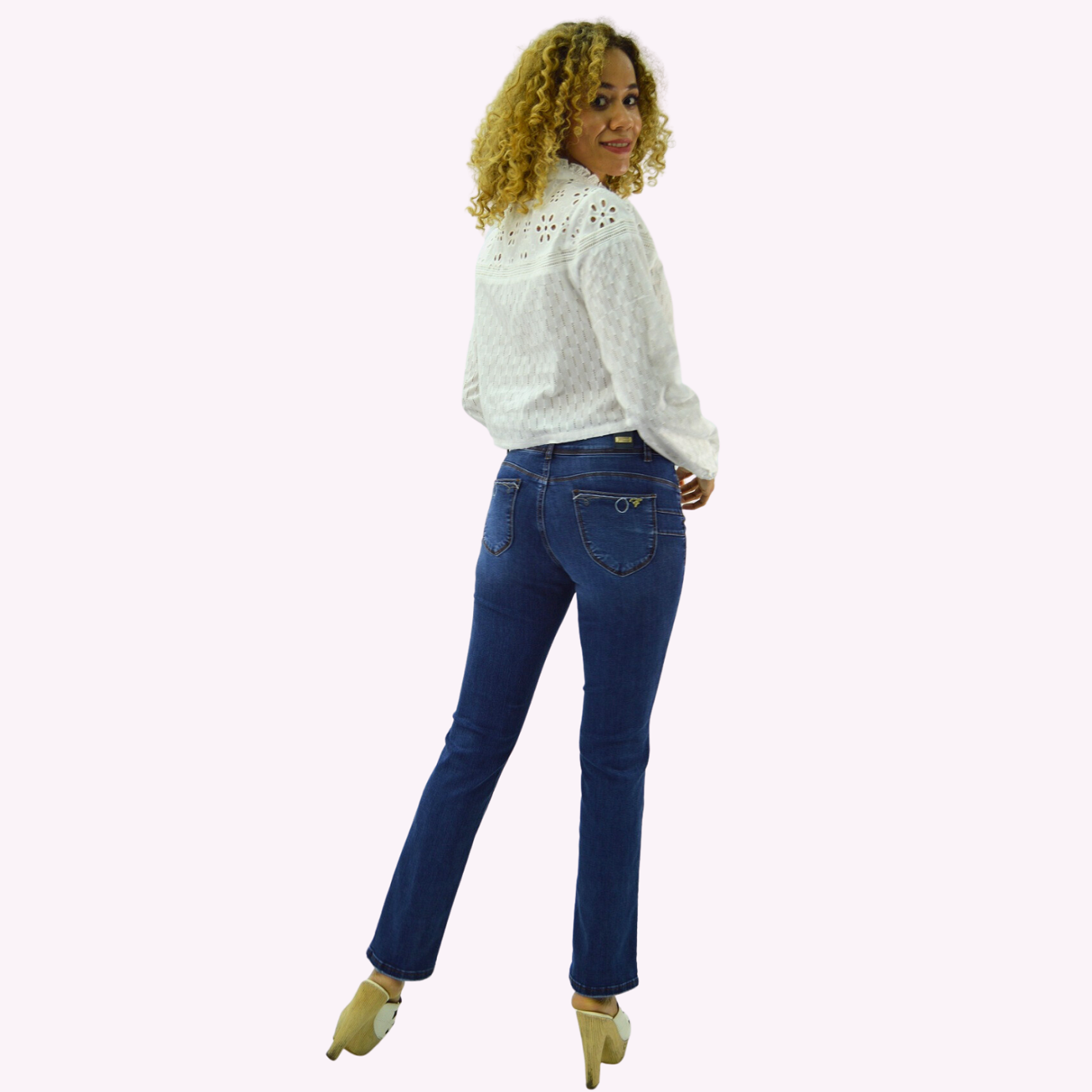 JEANS RECTO T.A.  PUSH UP AZUL TENTATION - 3