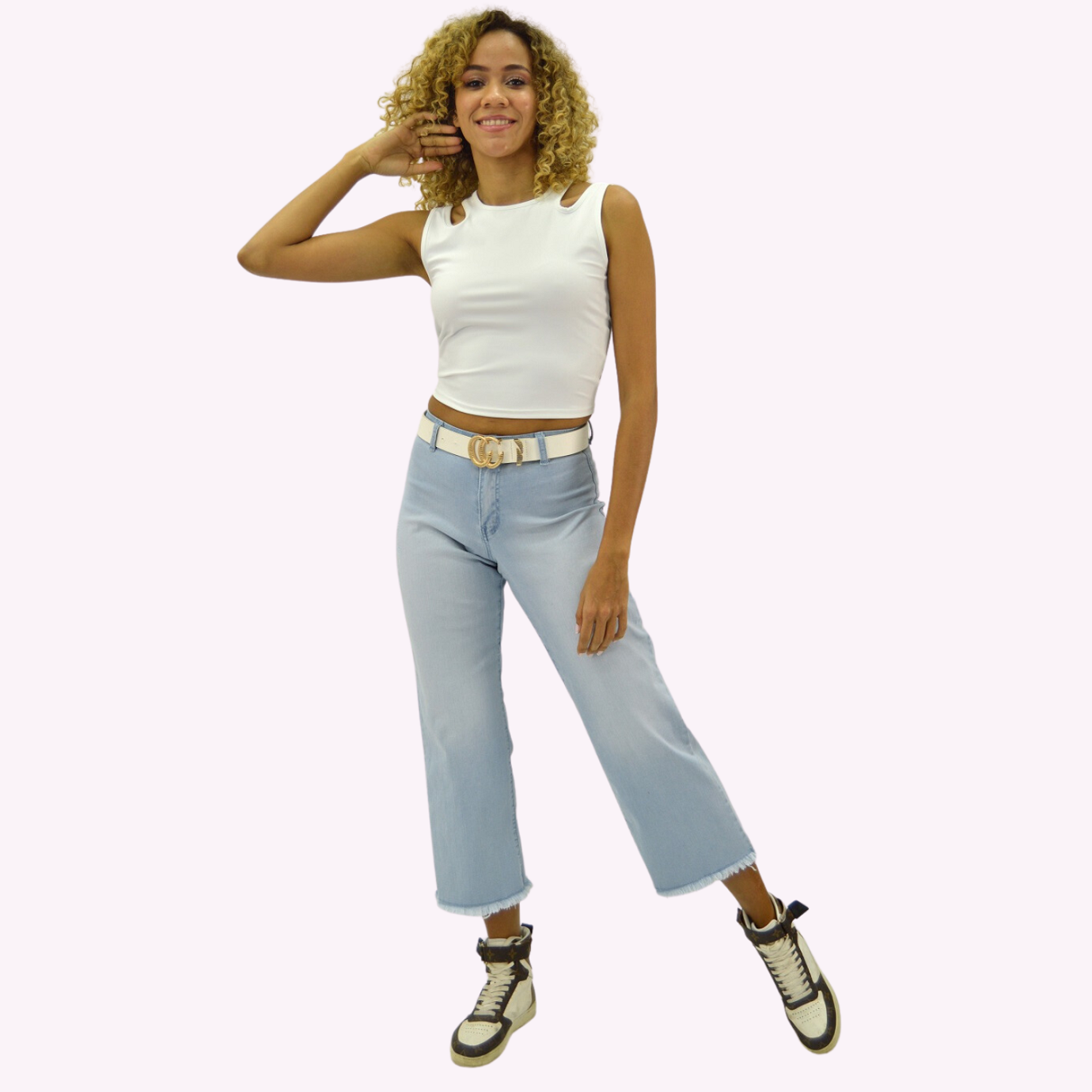 JEANS CROPPED T.A. PUSH UP DREMEL AZUL TENTATION - 1