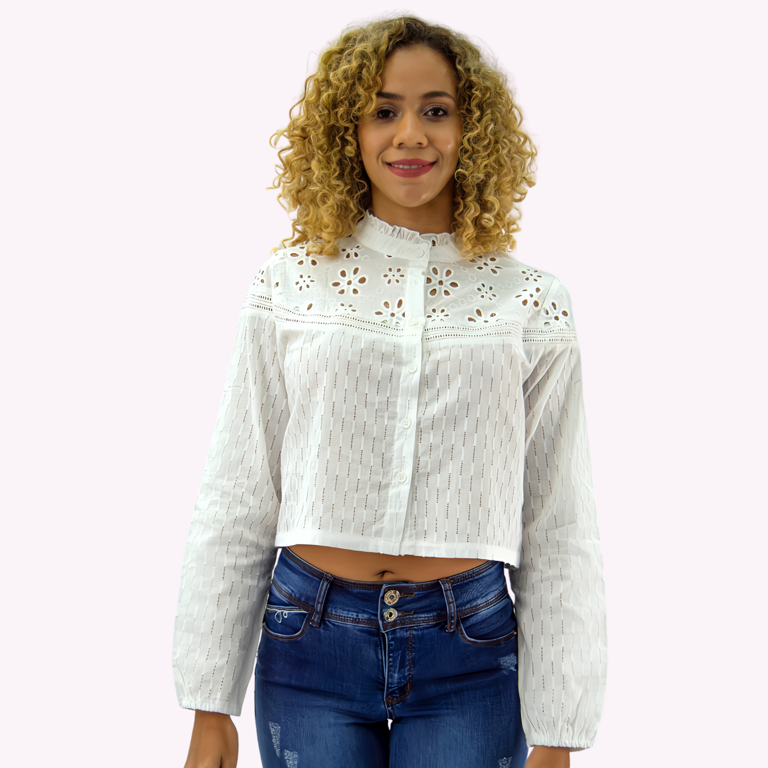 BLUSA BRODERIE BLANCA TENTATION - 1