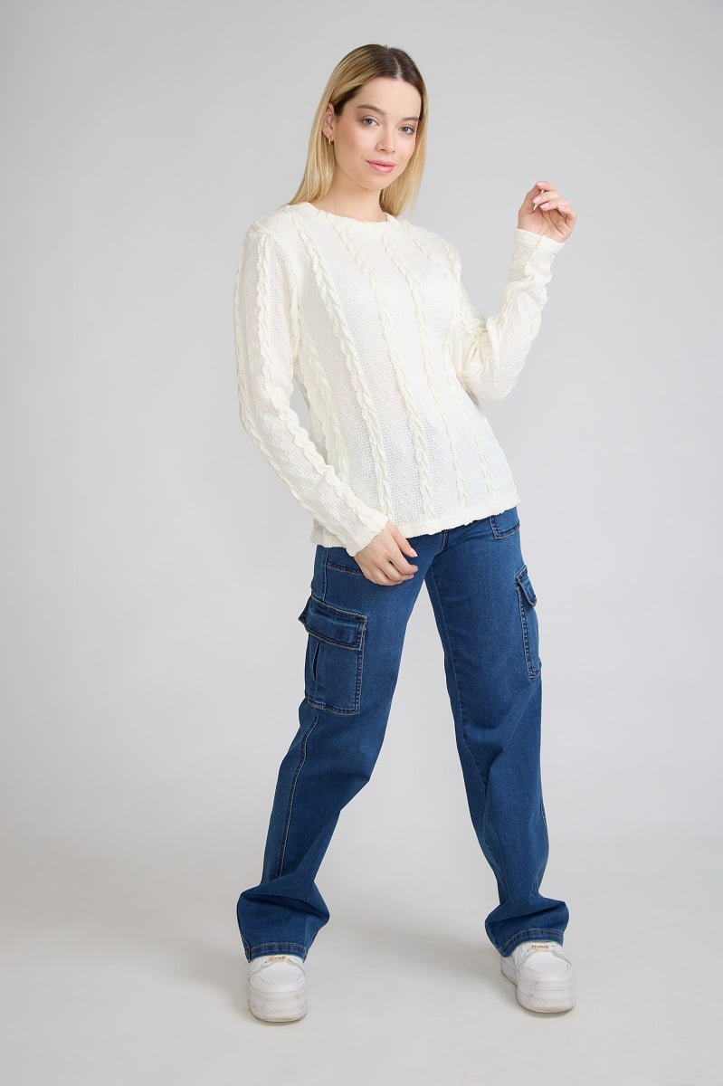 JEANS CARGO PUSH UP AZUL TENTATION - 1