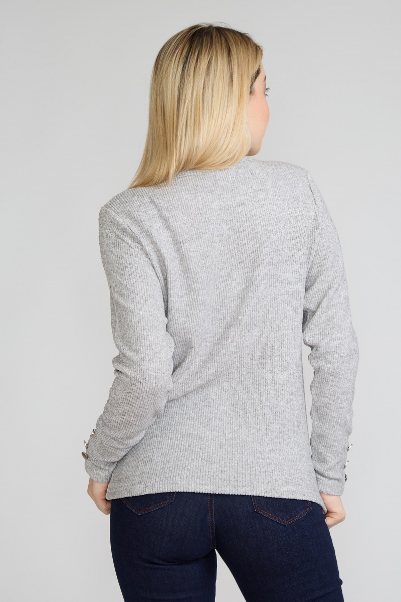 POLERA BOTON HOMBRO GRIS TENTATION - 3