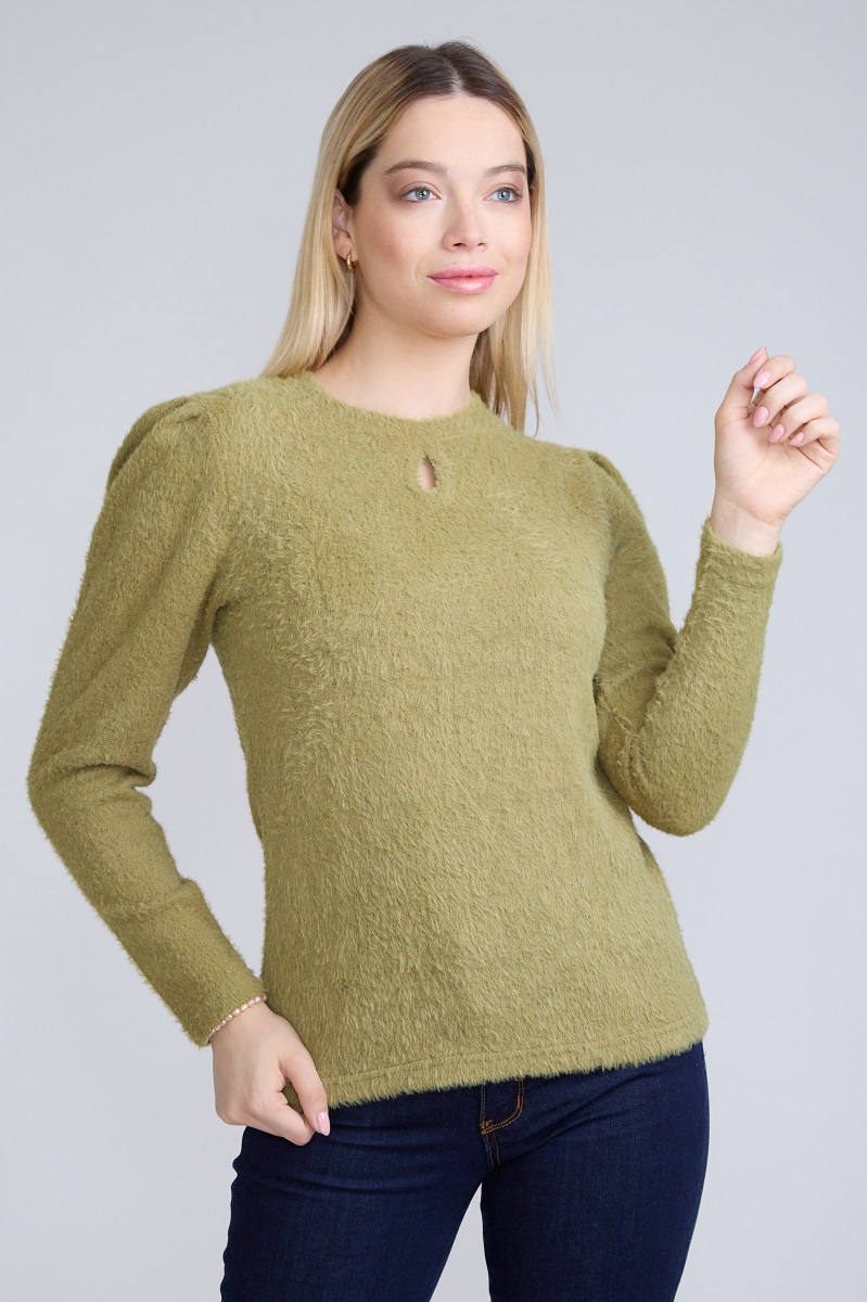 SWEATER ANGORA LUREX VERDE TENTATION - 1