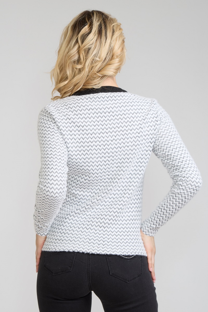 SWEATER ANGORA BICOLOR BLACK TENTATION - 3