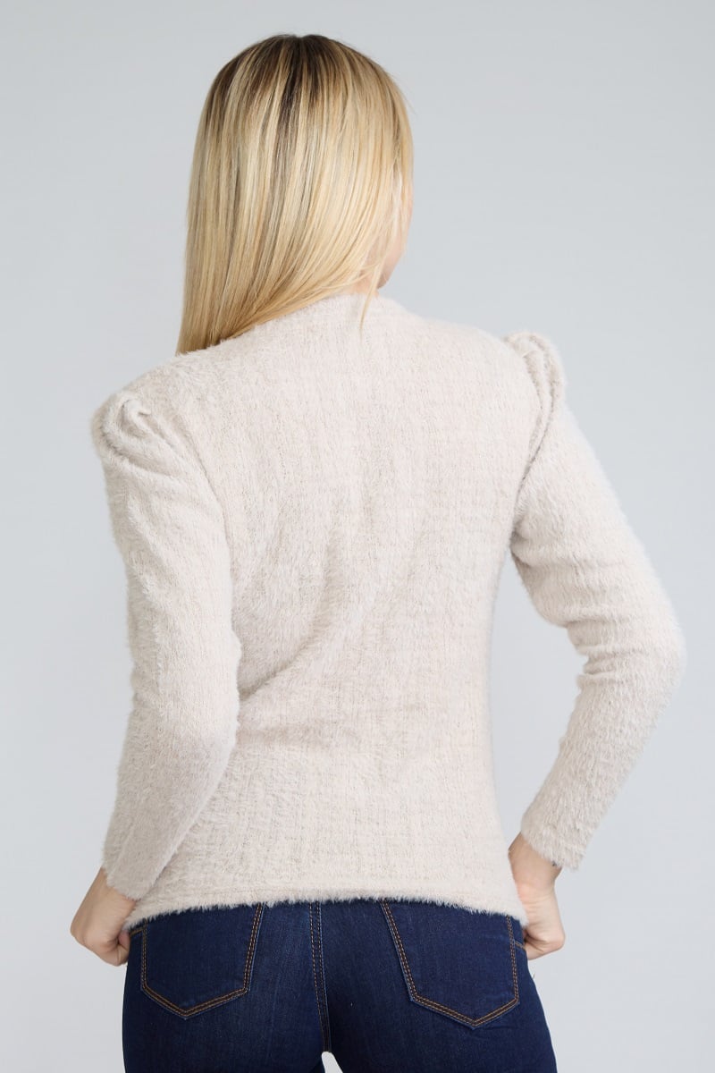 SWEATER ANGORA LUREX BEIGE TENTATION - 3